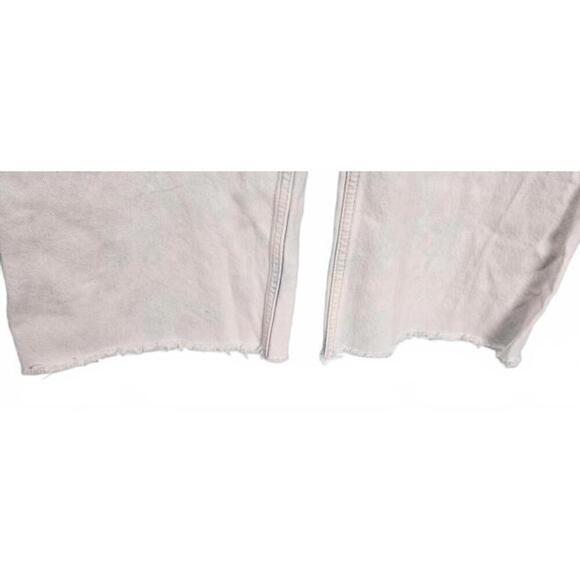 Zara Women's Wide Leg High-Waisted Frayed Hem Light Wash Jeans Size 4 - Picture 4 of 10
